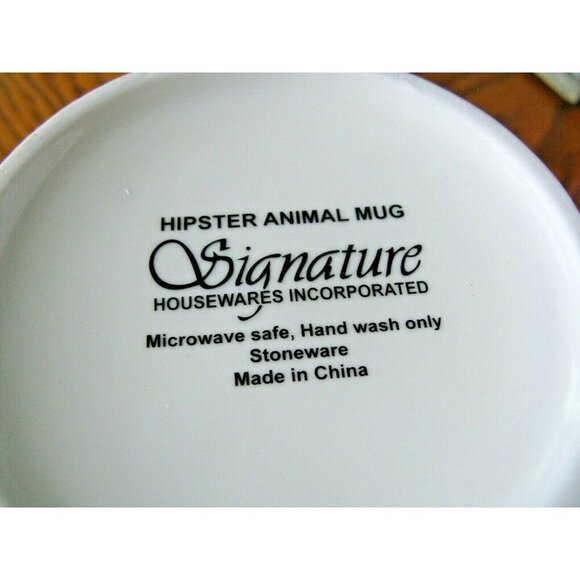 New Signature Housewares Vintage Style Cat Stoneware Coffee Tea Mug Cup - Picture 8 of 8